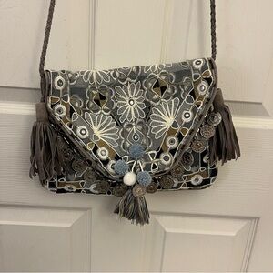Hippie Anthropologie IbBan Neutral Embroidered